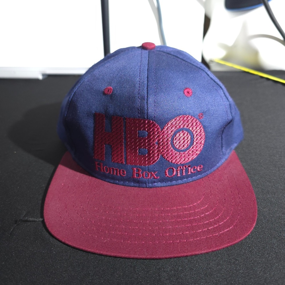 Vintage HBO Network Snapback Patch Hat Cap USA Movie Memorabilia TV Cable Blue